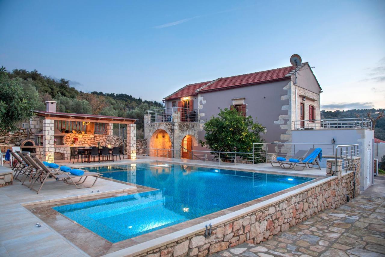 Cretan Lux Villa Heated Pool Gavalochori Exterior foto