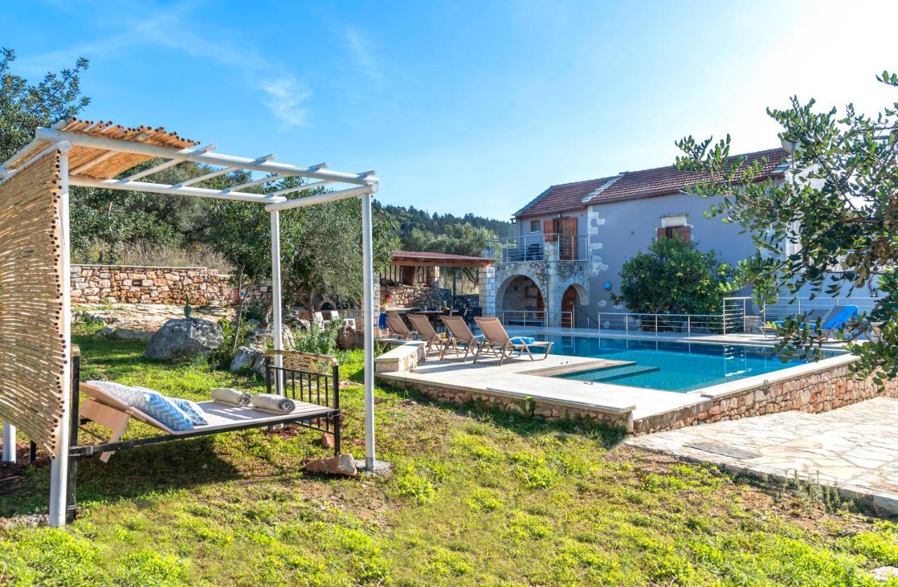 Cretan Lux Villa Heated Pool Gavalochori Exterior foto