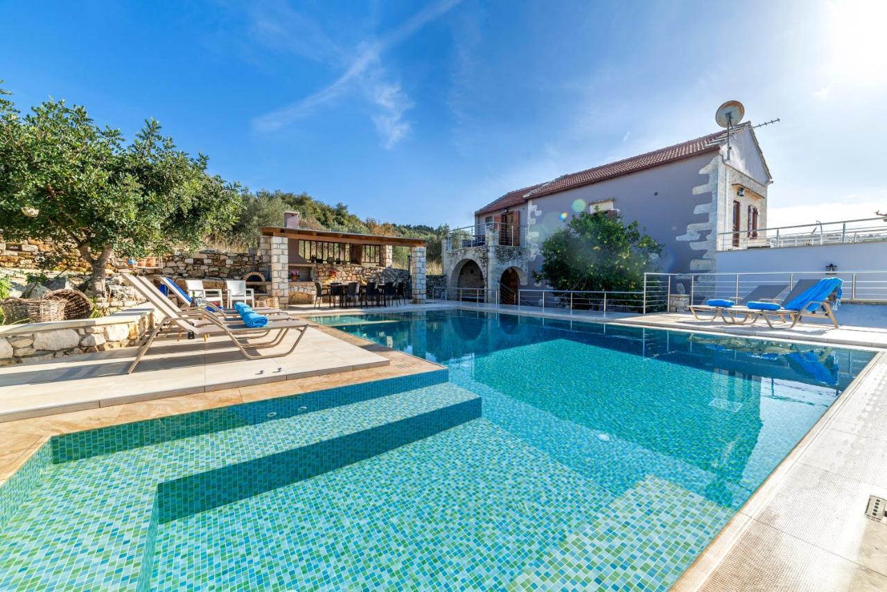 Cretan Lux Villa Heated Pool Gavalochori Exterior foto